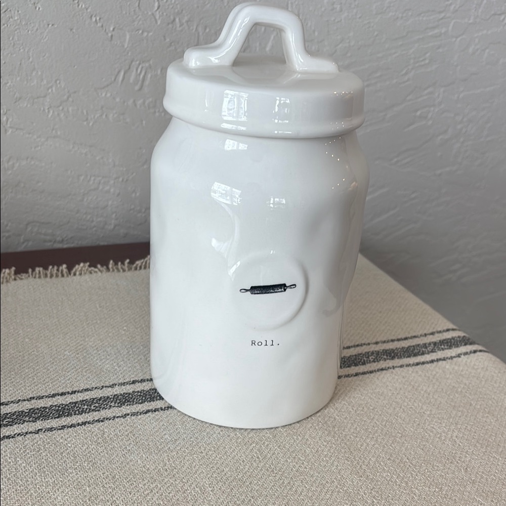 White Ceramic Kitchen Canister